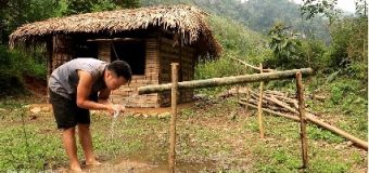Irrigation, Water supply by bamboo tube for farming and living